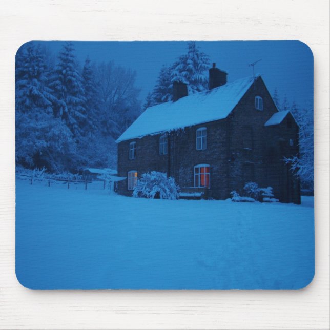 Winter, Christmas Scene Mouse Mat (Front)