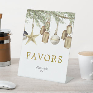 Winter Christmas Shower Favors Sign