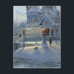 Winter Christmas Snow Scene Holiday Postcard<br><div class="desc">Winter snow scene.</div>