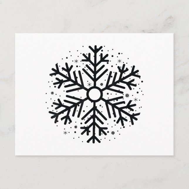 Winter Christmas Snowflake Matching Group Holiday  Enclosure Card (Front)