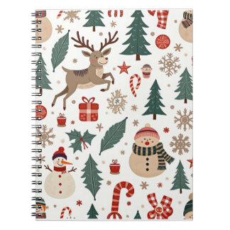 Winter Christmas spiral Notebooks