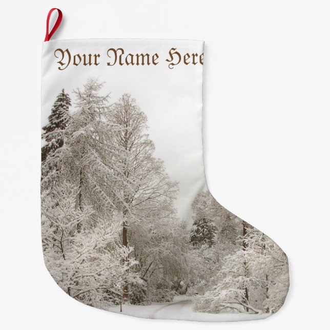 Winter Christmas Stockings Personalised Stockings (Front)
