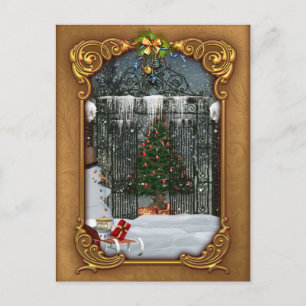 Winter Christmas Tree Postcard