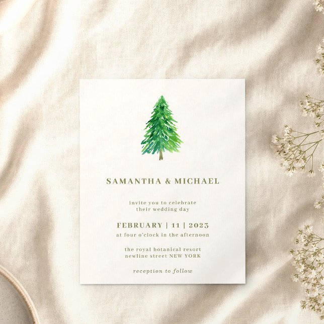 Winter Christmas Tree Simple Elegant budget Flyer (Creator Uploaded)