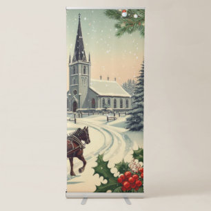 Winter/Christmas Vertical Retractable Banner