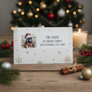 Winter Christmas Vibes Gorilla - Return address 
