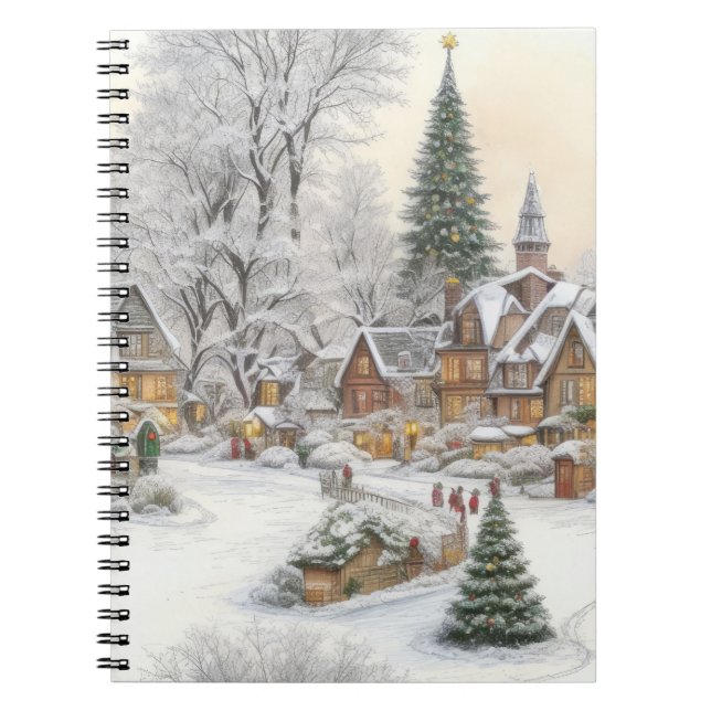Winter Christmas Village Notebook (Front)