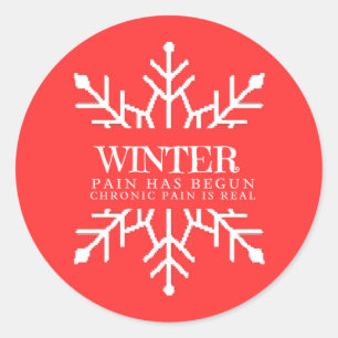 Winter Chronic Pain  Classic Round Sticker
