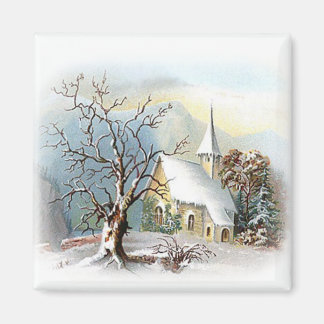 Winter Church Magnet