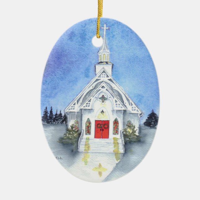 Winter Church Ornament (Front)
