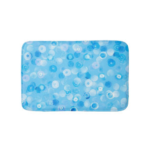 Winter Circles: Abstract Polka Dots. Bath Mat