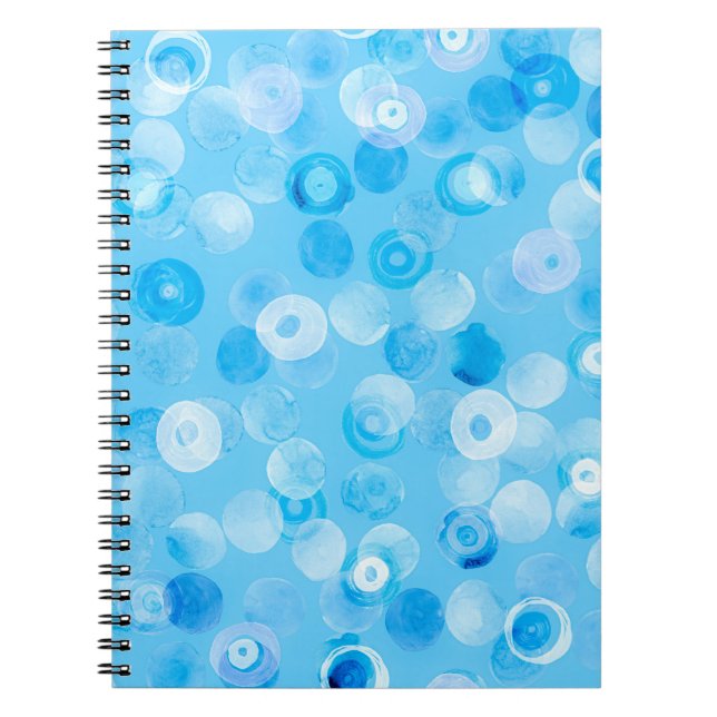 Winter Circles: Abstract Polka Dots. Notebook (Front)