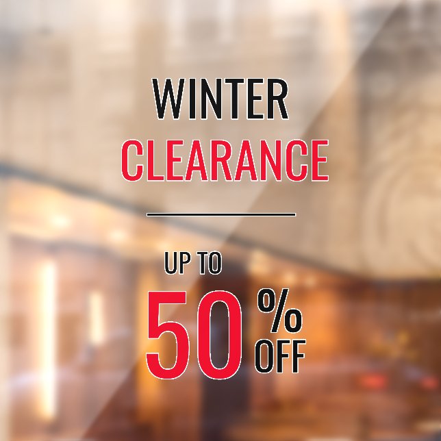 Winter Clearance Liquidation Up to 50% OFF SALE Window Cling (Sheet 2)