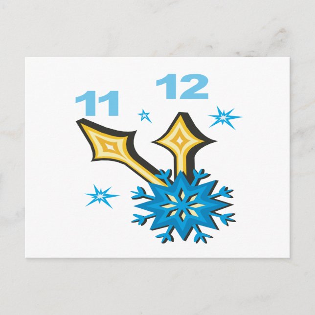 Winter Clock Postcard (Front)