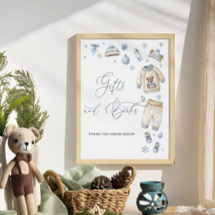 Winter Clothes Baby Shower Gift Book Poster