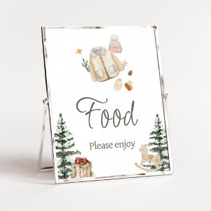 Winter Clothes It's Cold Outside Baby Shower Food Poster