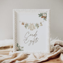 Winter Clothesline Baby Shower Cards and Gifts