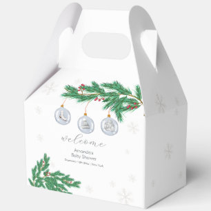 Winter Clothesline Ornaments Baby Shower Welcome  Favour Box