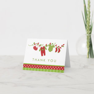 Winter Clothesline Thank You Cards
