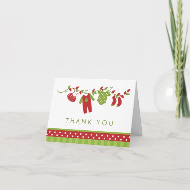 Winter Clothesline Thank You Cards (Front)