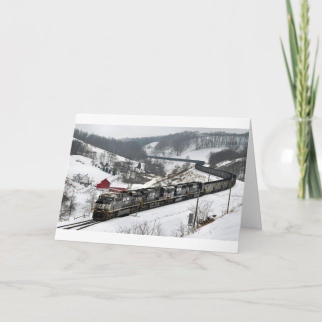 Winter Coal Train Card (Front)