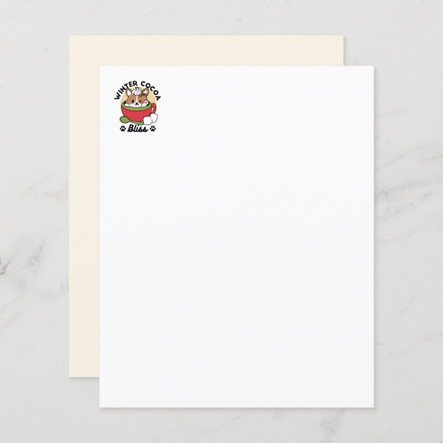 Winter Cocoa Bliss - Cute Dog in Mug Design (Front/Back)