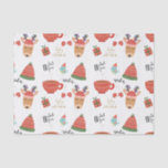 Winter Cold Holiday Christmas Rustic Kraft Country Tissue Paper<br><div class="desc">Custom Tissue Paper</div>