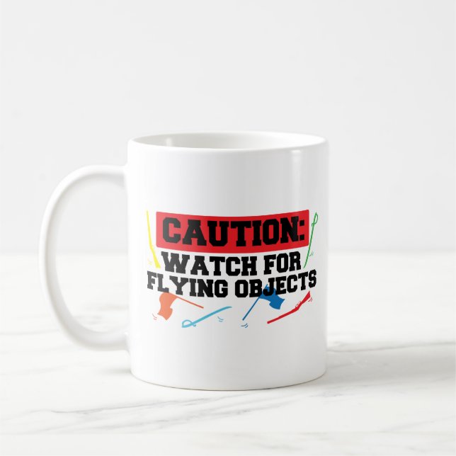 Winter Colour Guard Caution Watch For Flying Coffee Mug (Left)