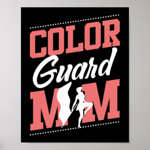 Winter Colour Guard Mum Flag Poster