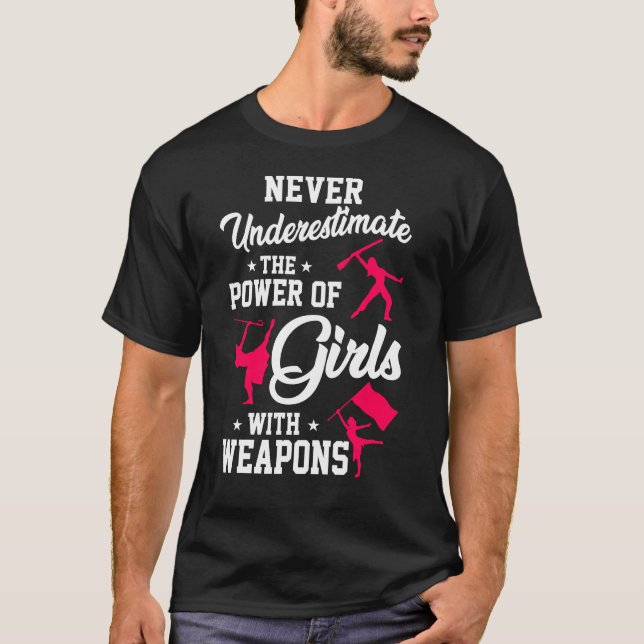 Winter Colour Guard Power Of Girls With Weapons T-Shirt (Front)