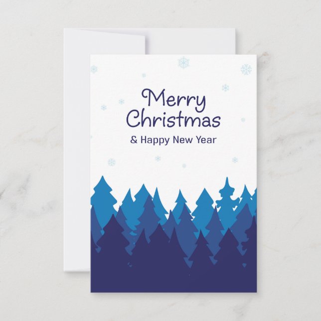 Winter colours Christmas greetings Card (Front)