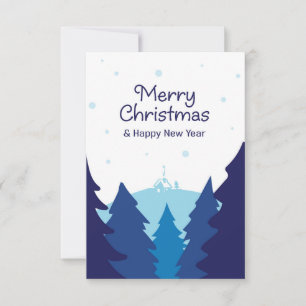 Winter colours Christmas season greetings. Card