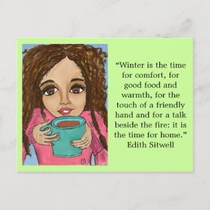 Winter comfort postcard