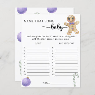 Winter cookies - name that song Baby Shower Game