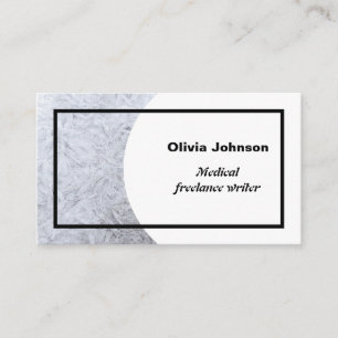 Winter cool modern minimalist freelancer white business card
