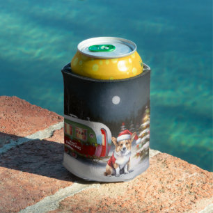 Winter Corgi Caravan Christmas Adventure  Can Cooler