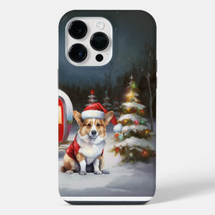 Winter Corgi Caravan Christmas Adventure iPhone 14 Pro Max Case