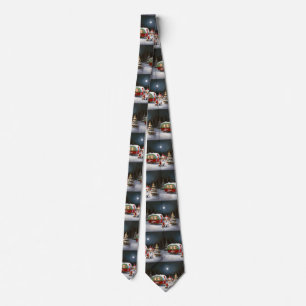 Winter Corgi Caravan Christmas Adventure  Tie
