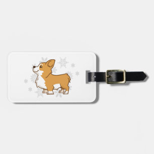 Winter Corgi Luggage Tag