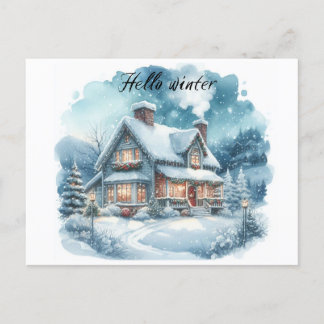 winter cosy postcard