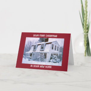 WINTER COTTAGE FIRST CHRISTMAS IN YOUR NEW HOME  HOLIDAY CARD