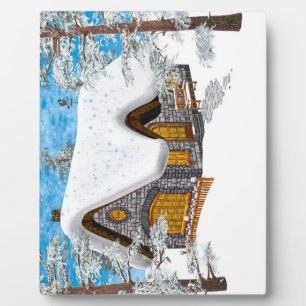 Winter Cottage Plaque
