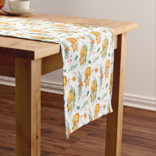Winter Cottagecore Sleeping Fox  Short Table Runner