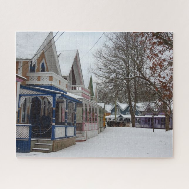 Winter Cottages - Martha's Vineyard Jigsaw Puzzle (Horizontal)