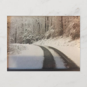 Winter Country Roads Postcard