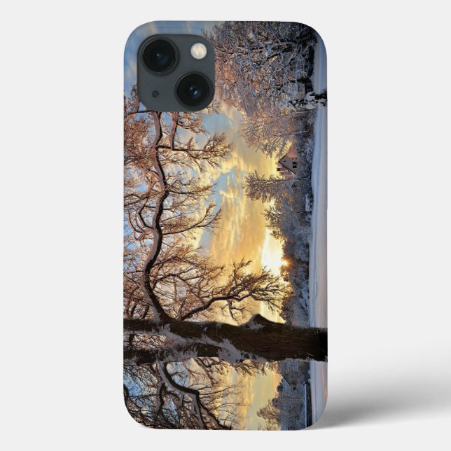 Winter Countryside In Latvia Case-Mate iPhone Case (Back)