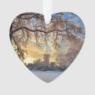 Winter Countryside In Latvia Ornament