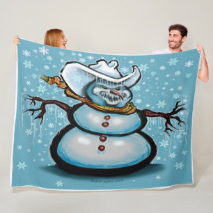 Winter Cowboy Fleece Blanket