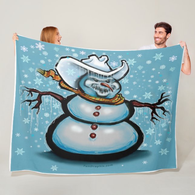 Winter Cowboy Fleece Blanket (In Situ)