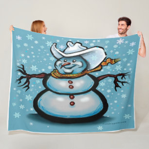 Winter Cowboy Fleece Blanket